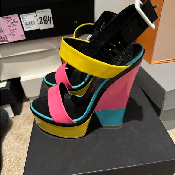 Giuseppe color block platform sandals. - Picture 4 of 6